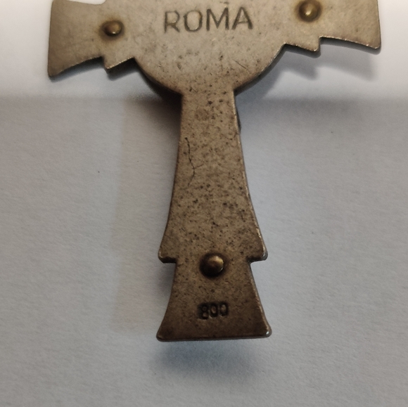 Vintage MCM Silver and Enamel Catholic Rosary Original Box - Picture 8 of 15